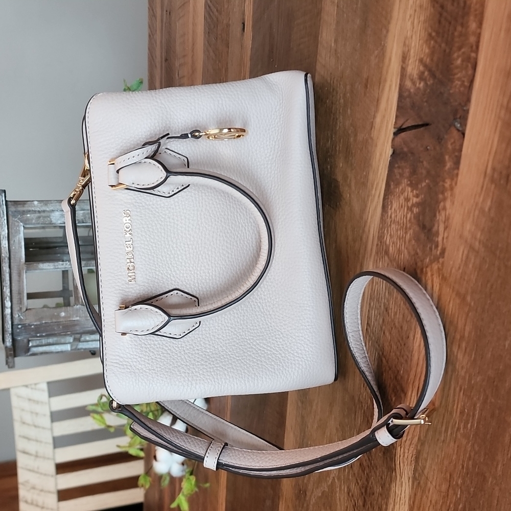 Small Camille pebbled leather Michael Kors satchel